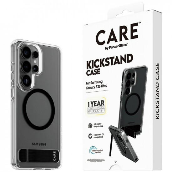 Case CARE by PanzerGlass Urban Explorer w. Black Qi for Samsung Galaxy S26 Ultra transparent Case CARE by PanzerGlass Urban Explorer w. Black Qi for Samsung Galaxy S26 Ultra transparent