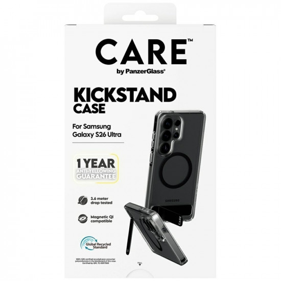 Case CARE by PanzerGlass Urban Explorer w. Black Qi for Samsung Galaxy S26 Ultra transparent Case CARE by PanzerGlass Urban Explorer w. Black Qi for Samsung Galaxy S26 Ultra transparent