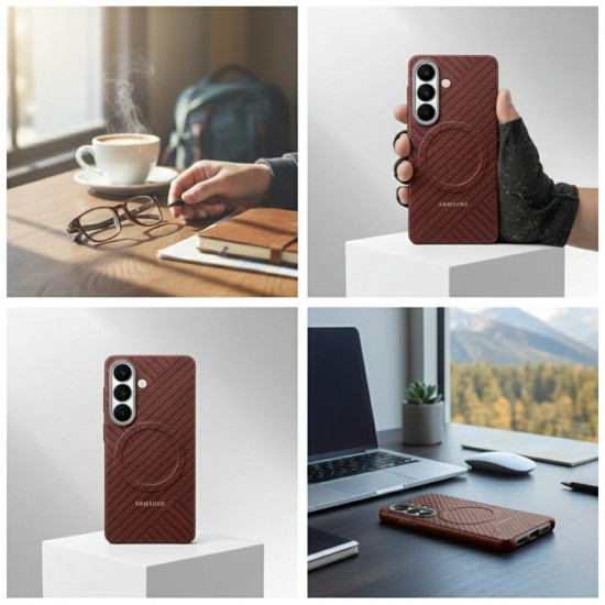 Samsung Carbon Magnet Case for Samsung Galaxy S26 red Samsung Carbon Magnet Case for Samsung Galaxy S26 red