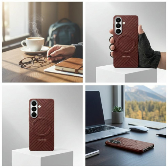 Samsung Carbon Magnet Case for Samsung Galaxy S26+ red Samsung Carbon Magnet Case for Samsung Galaxy S26+ red