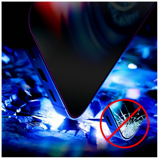 Privacy tempered glass 3MK HardGlass Max Privacy with applicator for Apple iPhone 15 Pro Max, black