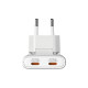 Verbatim Fold n Go mains charger GaN 65W white 32355