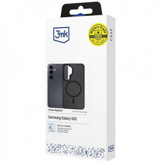 3MK Smoke MagCase Case for Samsung Galaxy S26 Black 3MK Smoke MagCase Case for Samsung Galaxy S26 Black