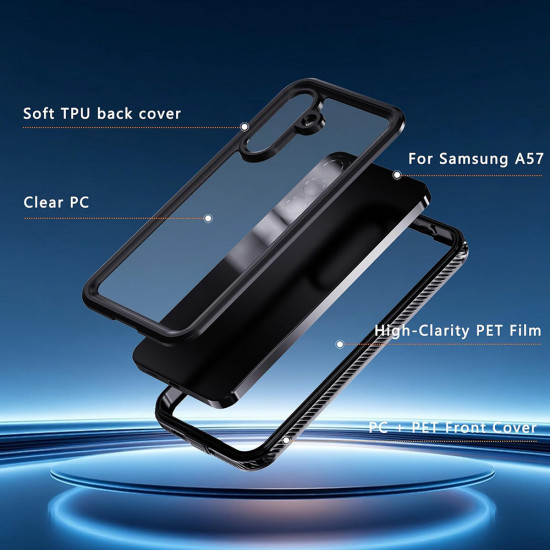 ShellBox Waterproof IP68 Case Samsung Galaxy A57 5G Black ShellBox Waterproof IP68 Case Samsung Galaxy A57 5G Black