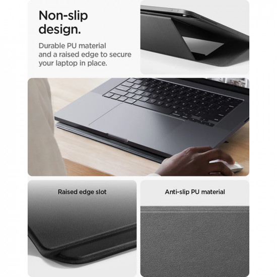 Spigen Slim Fold Laptop Holder LD201 S7 (AMP11116) Foldable, Slim, Stable, Anti Slip, Non Adhesive, Up to 14" Black Spigen Slim Fold Laptop Holder LD201 S7 (AMP11116) Foldable, Slim, Stable, Anti Slip, Non Adhesive, Up to 14" Black
