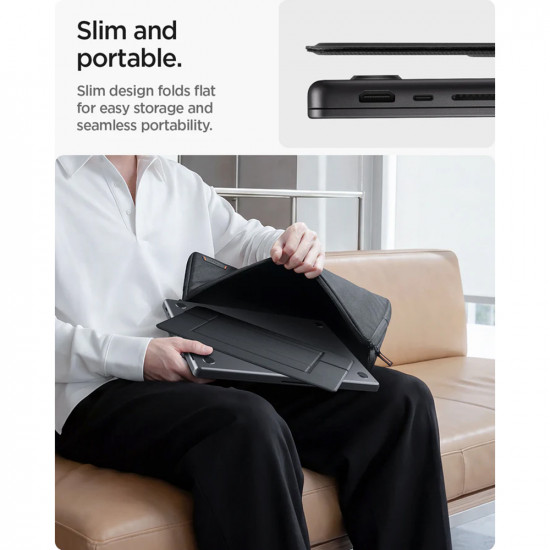 Spigen Slim Fold Laptop Holder LD201 S7 (AMP11116) Foldable, Slim, Stable, Anti Slip, Non Adhesive, Up to 14" Black Spigen Slim Fold Laptop Holder LD201 S7 (AMP11116) Foldable, Slim, Stable, Anti Slip, Non Adhesive, Up to 14" Black