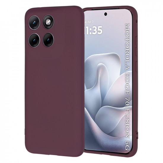 Techsuit SoftFlex Motorola Edge 70 Fusion Plum Red