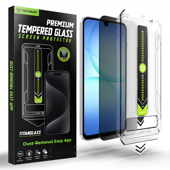 Techsuit [Fingerprint Unlock Compatible] TitanGlass CrystalHD Samsung Galaxy A16 4G / A16 5G / A17 4G / A17 5G Privacy
