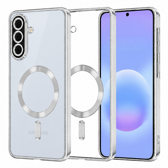 Techsuit Luxury Crystal MagSafe Samsung Galaxy A57 5G Silver Techsuit Luxury Crystal MagSafe Samsung Galaxy A57 5G Silver