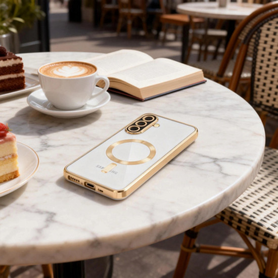 Techsuit Luxury Crystal MagSafe Samsung Galaxy A57 5G Gold