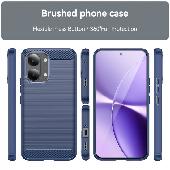 Techsuit Carbon Silicone Xiaomi Poco X8 Pro Max Blue