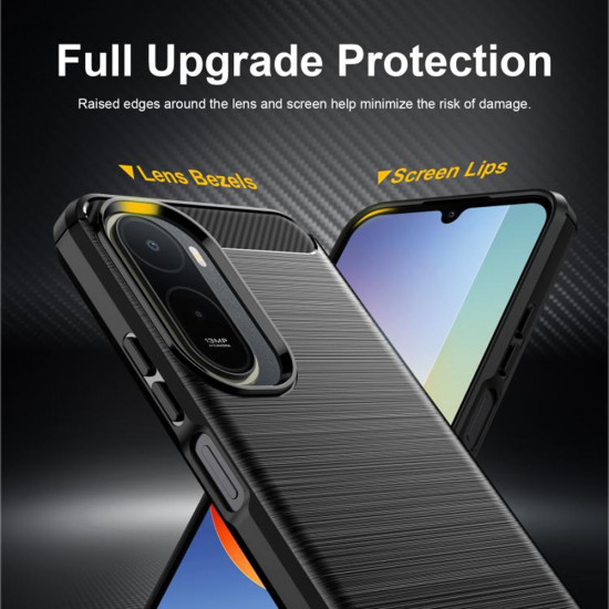 Techsuit Carbon Silicone Xiaomi Redmi A7 Pro 4G Black Techsuit Carbon Silicone Xiaomi Redmi A7 Pro 4G Black