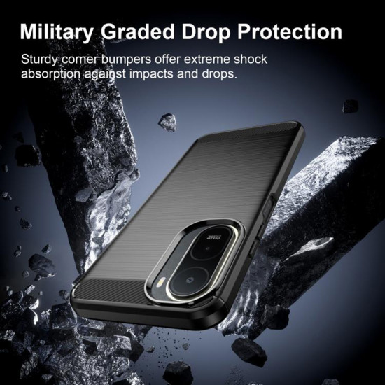 Techsuit Carbon Silicone Xiaomi Redmi A7 Pro 4G Black Techsuit Carbon Silicone Xiaomi Redmi A7 Pro 4G Black