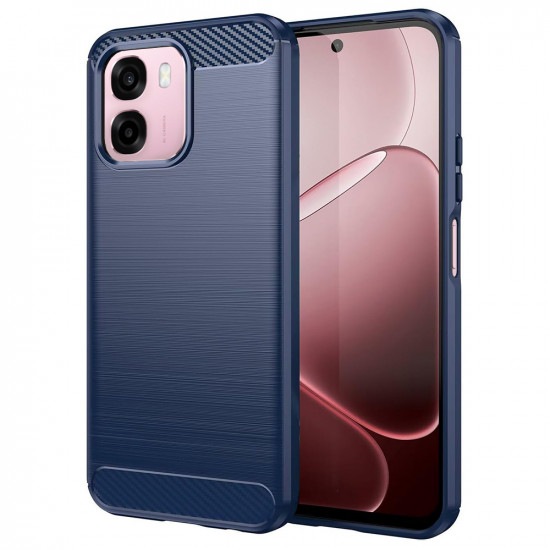 Techsuit Carbon Silicone Oppo A6 4G / A6x 4G / A6x 5G / A6k 4G Blue