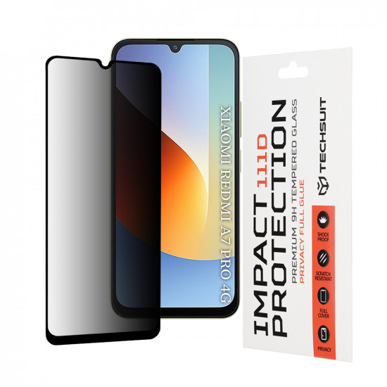 Techsuit 111D Privacy Full Glue Xiaomi Redmi A7 Pro 4G Black Techsuit 111D Privacy Full Glue Xiaomi Redmi A7 Pro 4G Black