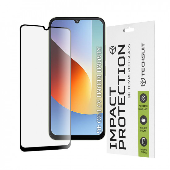 Techsuit 111D Full Cover / Full Glue Glass Xiaomi Redmi A7 Pro 4G Black