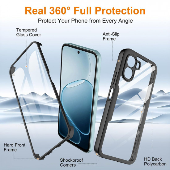 Techsuit ColorVerse 360 Series + Screen Protector Oppo A6x 4G / A6x 5G / A6k 4G Black Techsuit ColorVerse 360 Series + Screen Protector Oppo A6x 4G / A6x 5G / A6k 4G Black
