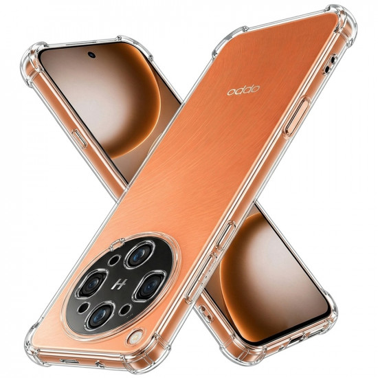 Techsuit Shockproof Clear Silicone Oppo Find X9 Ultra Clear