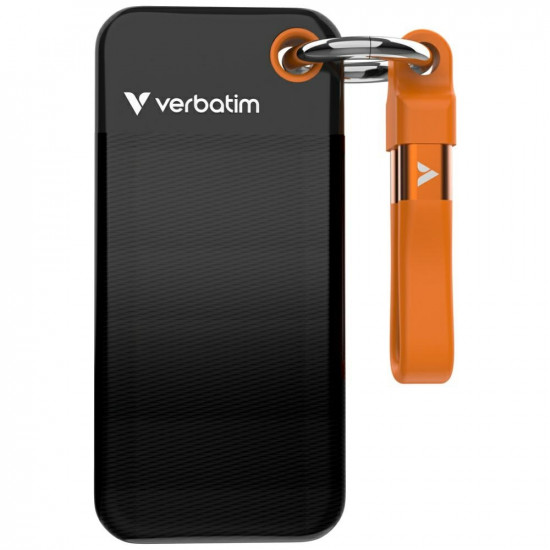 External Drive Verbatim Pocket SSD 256GB USB-C 3.2 gen.2 black-orange 32418