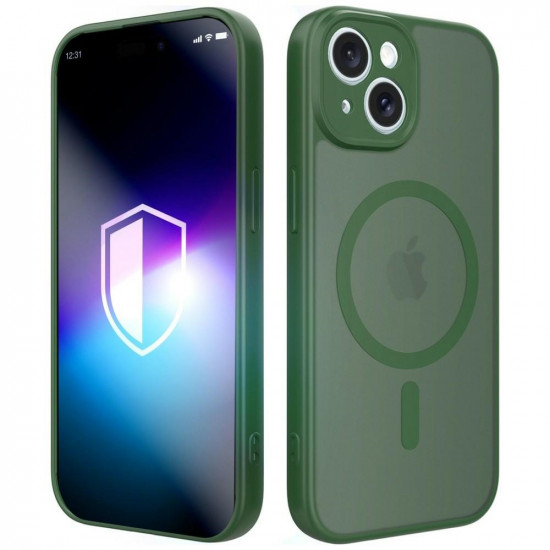 3MK Misty MagCase for Apple iPhone 15, green