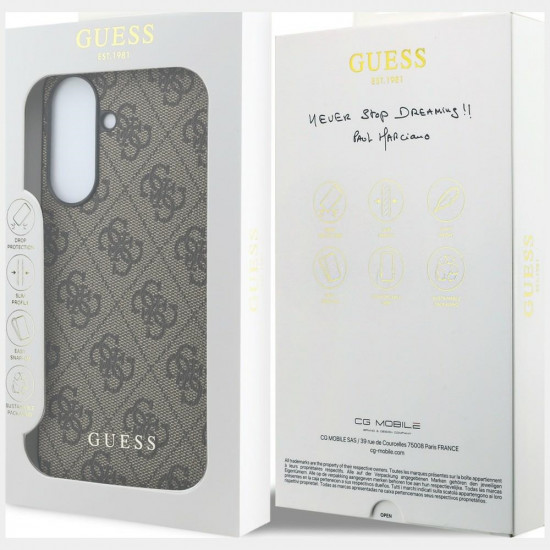 Case Guess 4G Classic for Samsung Galaxy A57 5G brown Case Guess 4G Classic for Samsung Galaxy A57 5G brown
