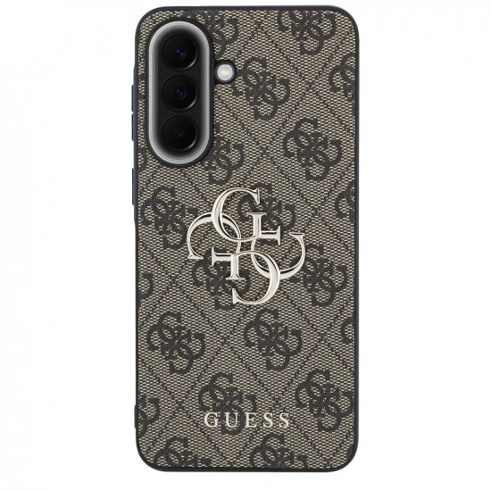 Case Guess Leather 4G Metal Logo for Samsung Galaxy A37 5G brown