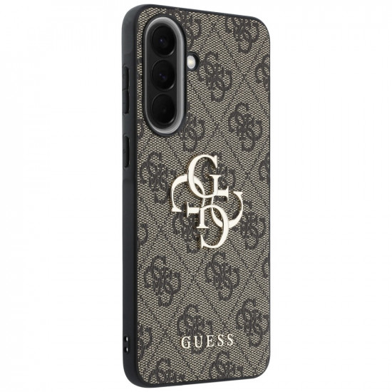 Case Guess Leather 4G Metal Logo for Samsung Galaxy A37 5G brown