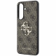 Case Guess Leather 4G Metal Logo for Samsung Galaxy A37 5G brown