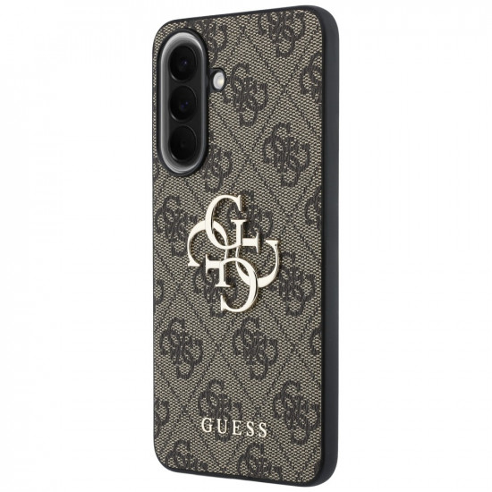 Case Guess Leather 4G Metal Logo for Samsung Galaxy A57 5G brown