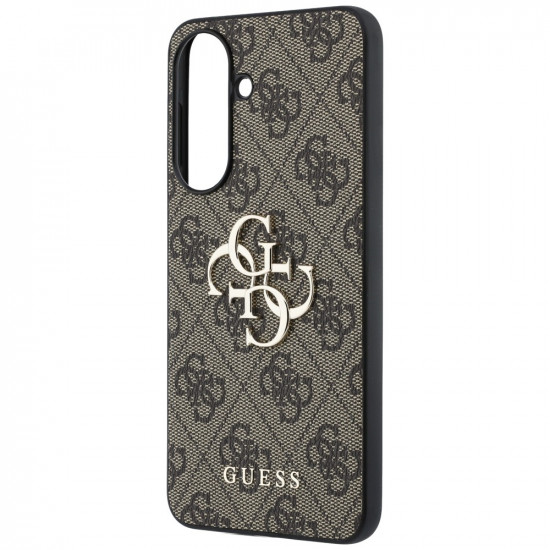 Case Guess Leather 4G Metal Logo for Samsung Galaxy A57 5G brown
