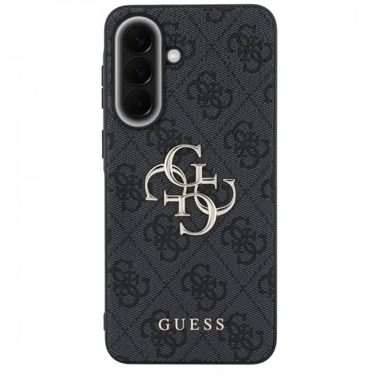 Case Guess Leather 4G Metal Logo for Samsung Galaxy A57 5G black