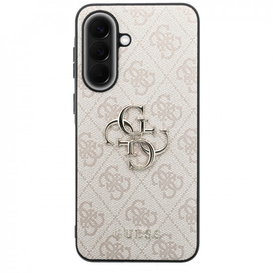 Case Guess Leather 4G Metal Logo for Samsung Galaxy A57 5G pink