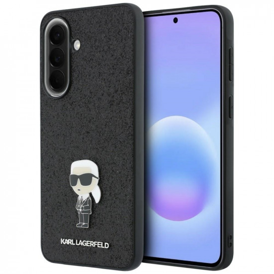 Case Karl Lagerfeld Fixed Glitter Ikonik Logo Metal Pin for Samsung Galaxy A57 5G black Case Karl Lagerfeld Fixed Glitter Ikonik Logo Metal Pin for Samsung Galaxy A57 5G black