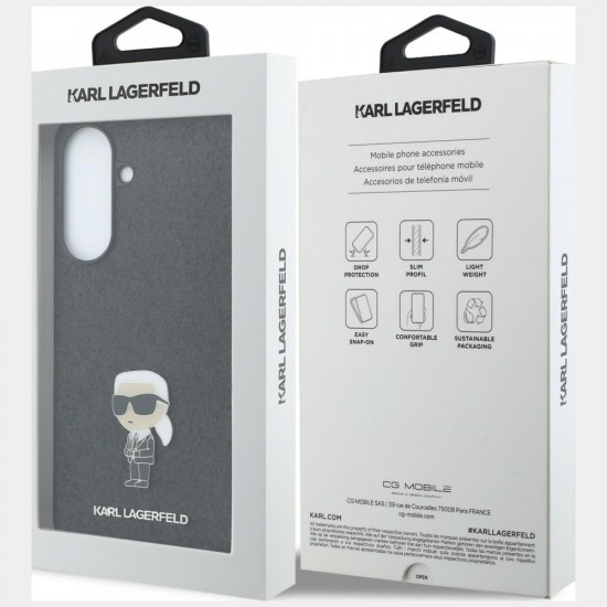 Case Karl Lagerfeld Fixed Glitter Ikonik Logo Metal Pin for Samsung Galaxy A57 5G black Case Karl Lagerfeld Fixed Glitter Ikonik Logo Metal Pin for Samsung Galaxy A57 5G black