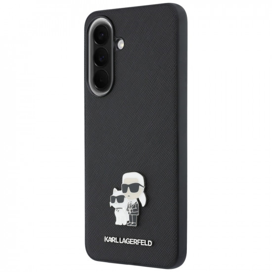 Case Karl Lagerfeld Saffiano w/ Karl&Choupette Metal Logo for Samsung Galaxy A37 5G black Case Karl Lagerfeld Saffiano w/ Karl&Choupette Metal Logo for Samsung Galaxy A37 5G black