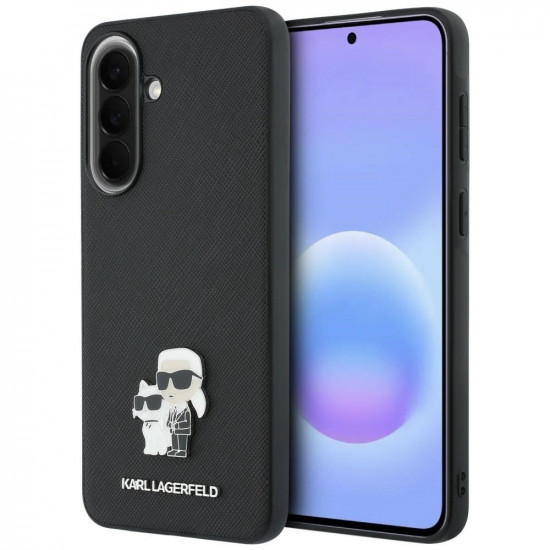 Case Karl Lagerfeld Saffiano w/ Karl&Choupette Metal Logo for Samsung Galaxy A57 5G black Case Karl Lagerfeld Saffiano w/ Karl&Choupette Metal Logo for Samsung Galaxy A57 5G black