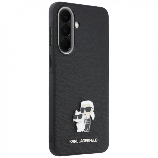 Case Karl Lagerfeld Saffiano w/ Karl&Choupette Metal Logo for Samsung Galaxy A57 5G black Case Karl Lagerfeld Saffiano w/ Karl&Choupette Metal Logo for Samsung Galaxy A57 5G black