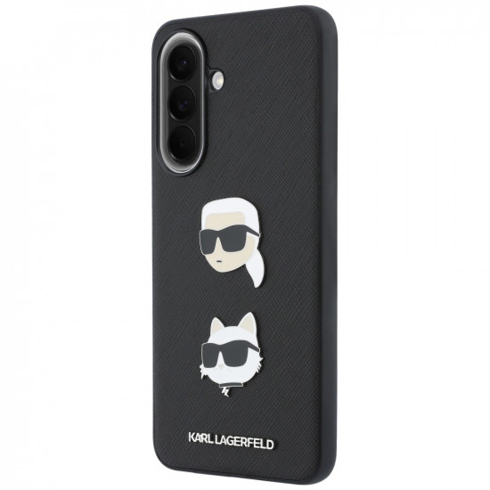 Case Karl Lagerfeld w/ Karl&Choupette Heads Pins&Logo for Samsung Galaxy A37 5G black Case Karl Lagerfeld w/ Karl&Choupette Heads Pins&Logo for Samsung Galaxy A37 5G black