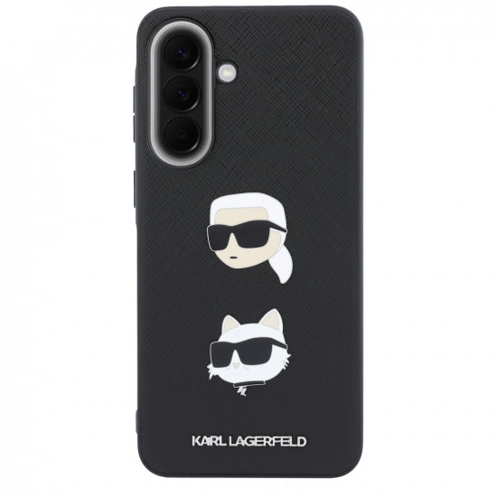 Case Karl Lagerfeld w/ Karl&Choupette Heads Pins&Logo for Samsung Galaxy A57 5G black Case Karl Lagerfeld w/ Karl&Choupette Heads Pins&Logo for Samsung Galaxy A57 5G black