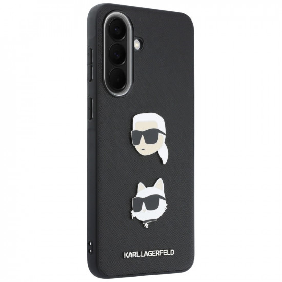 Case Karl Lagerfeld w/ Karl&Choupette Heads Pins&Logo for Samsung Galaxy A57 5G black Case Karl Lagerfeld w/ Karl&Choupette Heads Pins&Logo for Samsung Galaxy A57 5G black