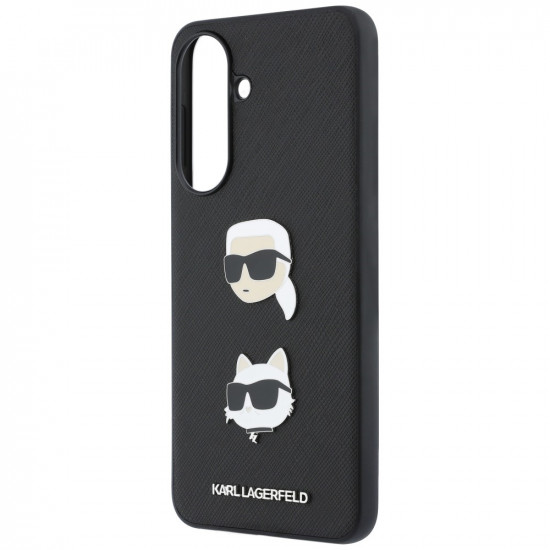 Case Karl Lagerfeld w/ Karl&Choupette Heads Pins&Logo for Samsung Galaxy A57 5G black Case Karl Lagerfeld w/ Karl&Choupette Heads Pins&Logo for Samsung Galaxy A57 5G black