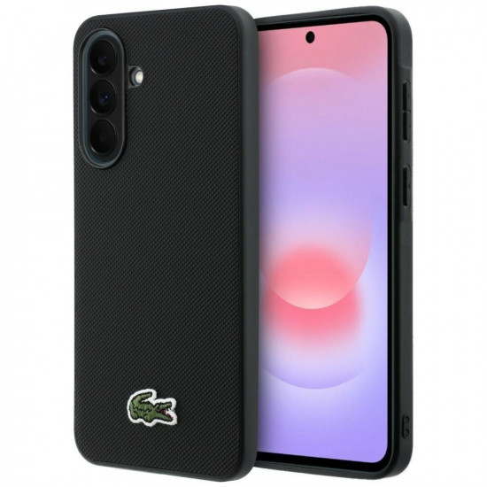 Case Lacoste Iconic Petit Pique Woven Logo for Samsung Galaxy A37 5G black Case Lacoste Iconic Petit Pique Woven Logo for Samsung Galaxy A37 5G black