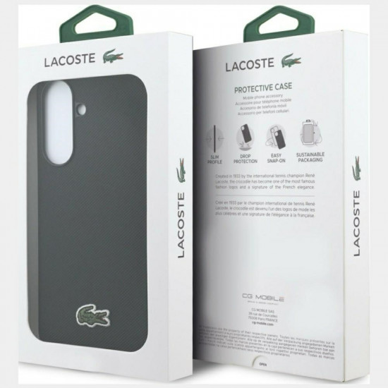 Case Lacoste Iconic Petit Pique Woven Logo for Samsung Galaxy A57 5G black Case Lacoste Iconic Petit Pique Woven Logo for Samsung Galaxy A57 5G black