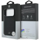 Case Mercedes Leather Mesh with Bow Line MagSafe for iPhone 17 Pro black