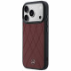 Case Mercedes Leather with Crossed Lines MagSafe for iPhone 17 Pro Max red