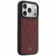 Case Mercedes Leather with Crossed Lines MagSafe for iPhone 17 Pro Max red
