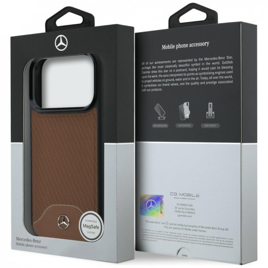 Case Mercedes Leather Wood Effect and Curve MagSafe for iPhone 17 Pro Max camel Case Mercedes Leather Wood Effect and Curve MagSafe for iPhone 17 Pro Max camel
