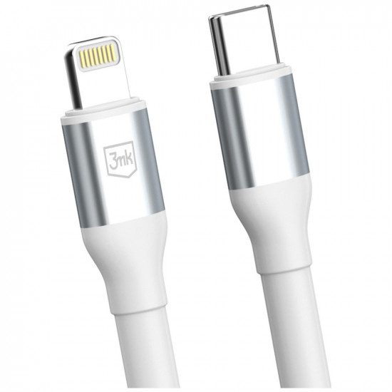3MK Hyper Cable N-SERIES USB-C to Lightning Cable 1m 9V/3A 27W White 3MK Hyper Cable N-SERIES USB-C to Lightning Cable 1m 9V/3A 27W White