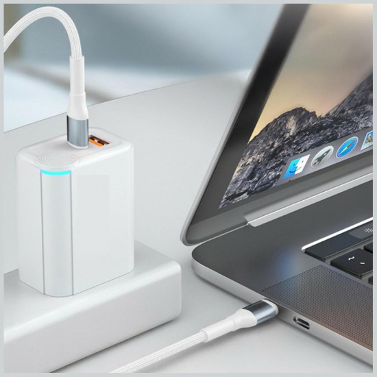 3MK Hyper Cable N-SERIES USB-C to Lightning Cable 1m 9V/3A 27W White 3MK Hyper Cable N-SERIES USB-C to Lightning Cable 1m 9V/3A 27W White