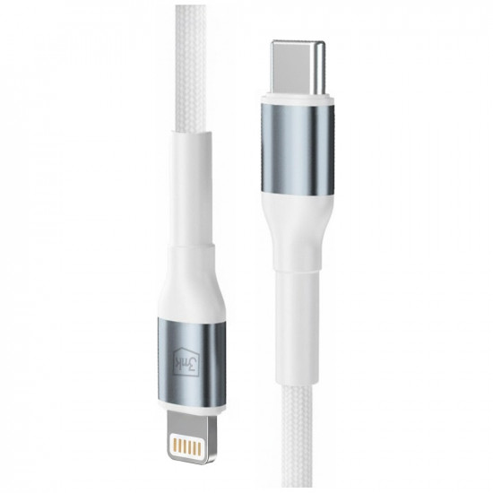 3MK Hyper Cable N-SERIES USB-C to Lightning Cable 2m 9V/3A 27W White 3MK Hyper Cable N-SERIES USB-C to Lightning Cable 2m 9V/3A 27W White